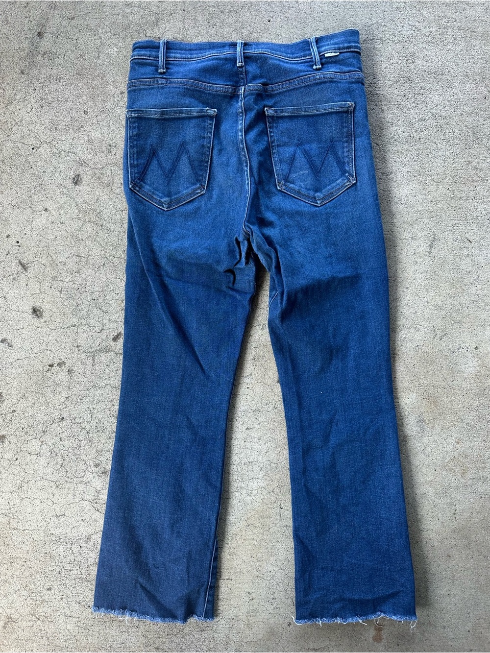 Mother Hustler Ankle Fray Denim Jeans